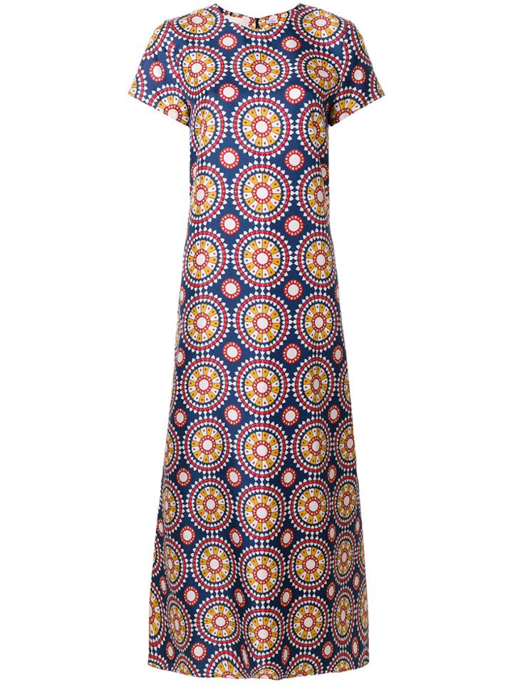 La Doublej Pattern Print Maxi Dress - Blue