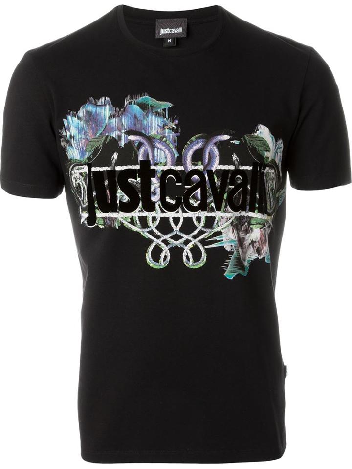Just Cavalli Logo Appliqué T-shirt