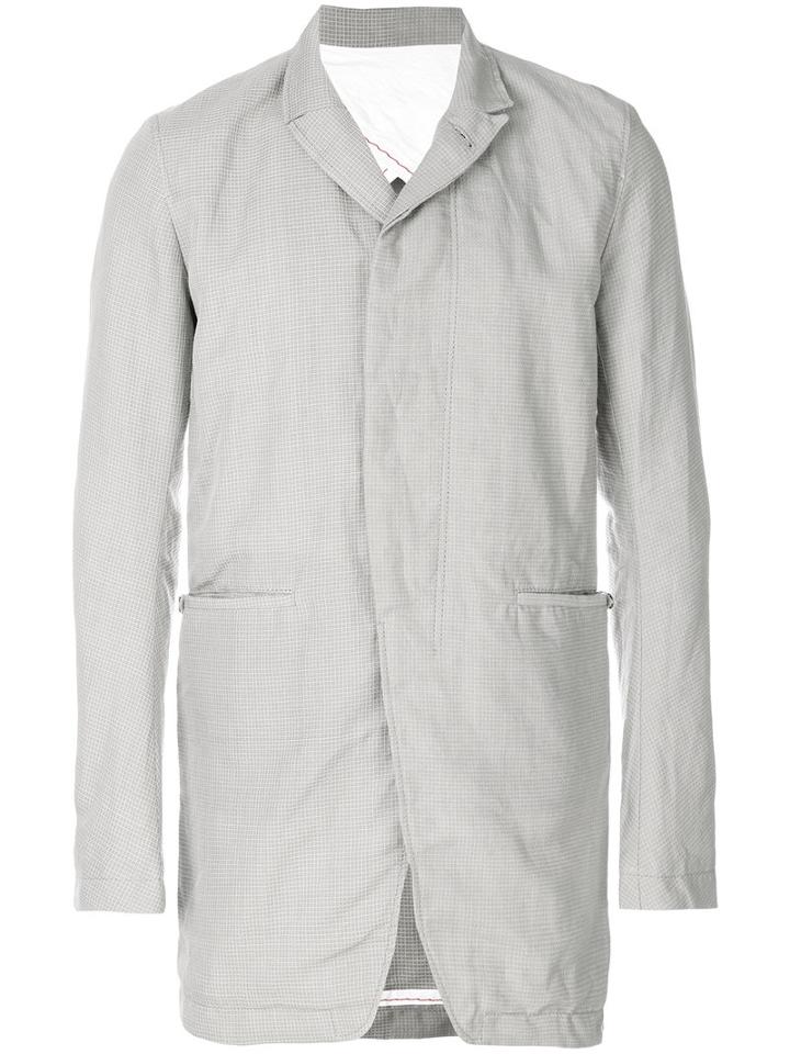 Taichi Murakami - Front Pocket Work Blazer - Men - Ramie/polyethylene - 7, Grey, Ramie/polyethylene