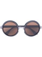 Linda Farrow Round Frame Sunglasses - Brown