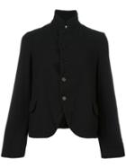 Comme Des Garçons Comme Des Garçons High Standing Collar Blazer, Women's, Size: Small, Black, Cupro/wool