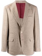 Brunello Cucinelli Classic Tweed Blazer - Brown