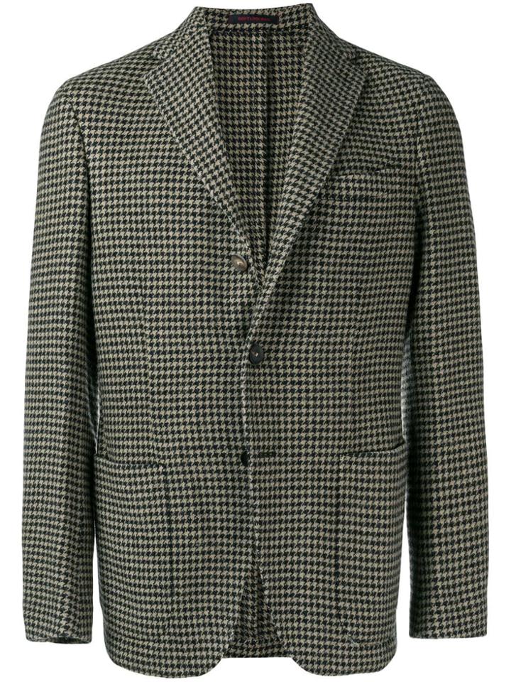 The Gigi Art Checked Blazer - Black