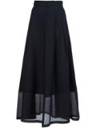 Mm6 Maison Margiela Maxi Skirt, Women's, Size: 40, Black, Cotton/polyamide/viscose