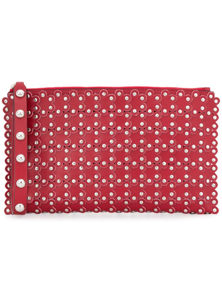 Red Valentino Flower Applique Stud Clutch