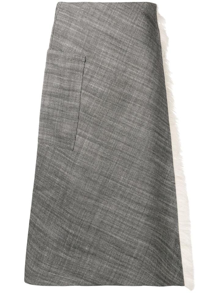 Sofie D'hoore Fringed Trim Long Skirt - Black