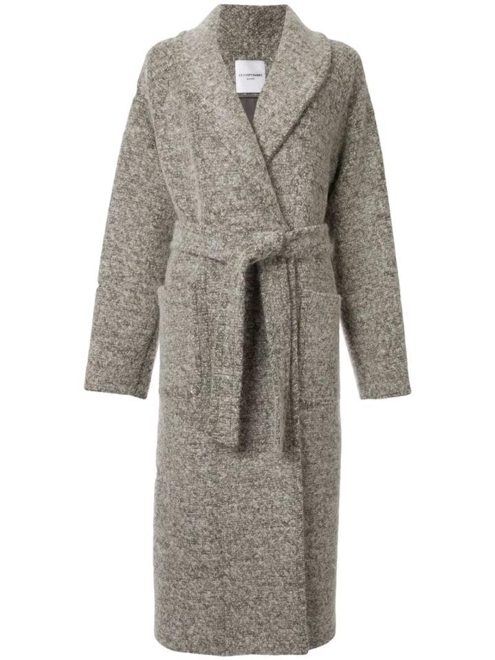 Le 17 Septembre Shawl Collar Coat - Grey