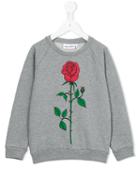 Mini Rodini Rose Sweatshirt, Girl's, Size: 9 Yrs, Grey
