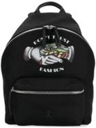 Roberto Cavalli Don't Trust Fashion Backpack - Black