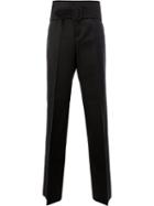 Yang Li Belted Tailored Trousers, Men's, Size: 48, Black, Cotton