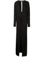 Prabal Gurung Twist Front Long Gown - Black