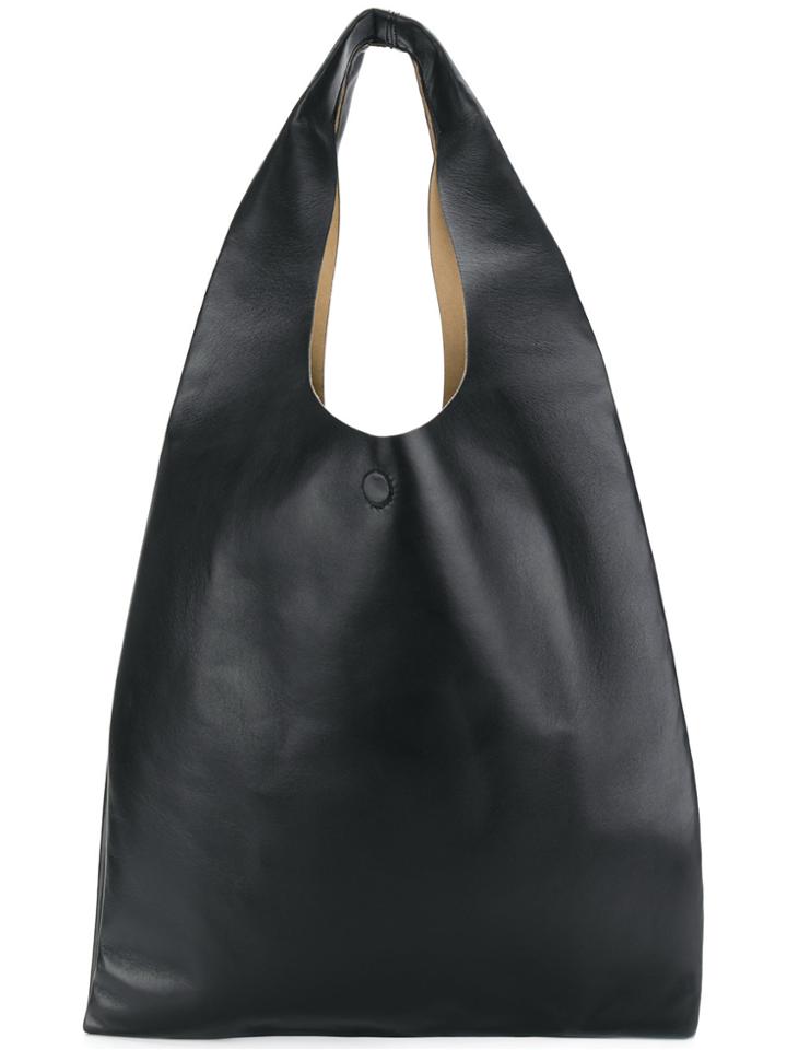 Maison Margiela Shopper Leather Tote Bag - Black