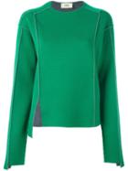 Ports 1961 Exposed Seam Sweater, Women's, Size: Xs, Green, Virgin Wool