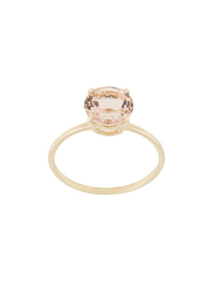Natalie Marie 14kt Yellow Gold Precious Morganite Ring - Pink