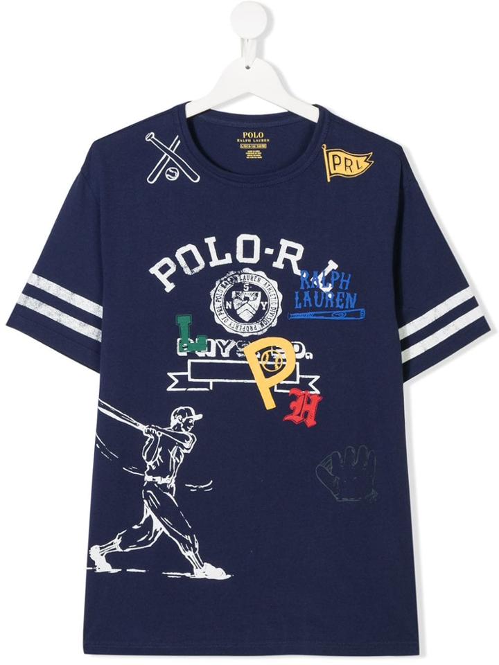 Ralph Lauren Kids Polo Print T-shirt - Blue
