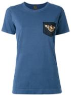 Mr & Mrs Italy Eagle Embroidered T-shirt - Blue