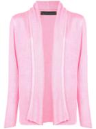 The Elder Statesman Open Front Cardigan - Pink & Purple