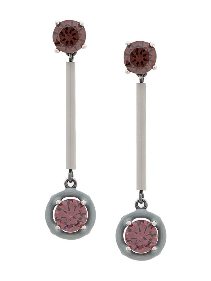 Bottega Veneta Long Post Earrings - Grey