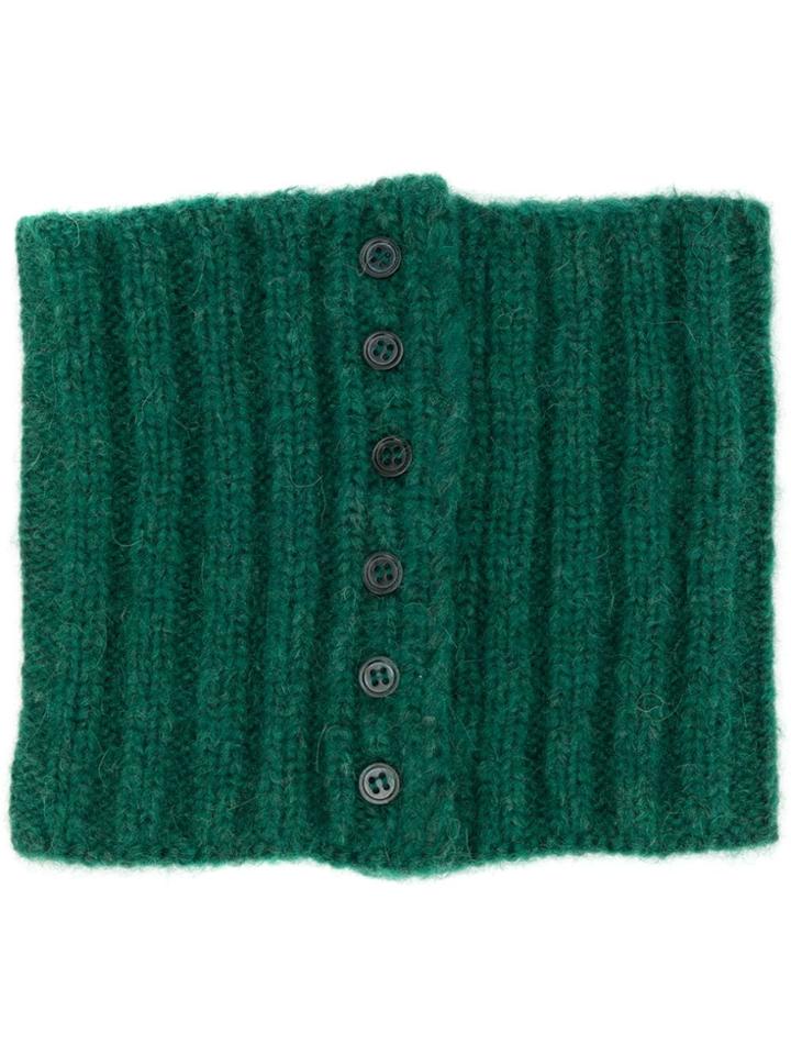 Plan C Ribbed Neckwarmer - Green