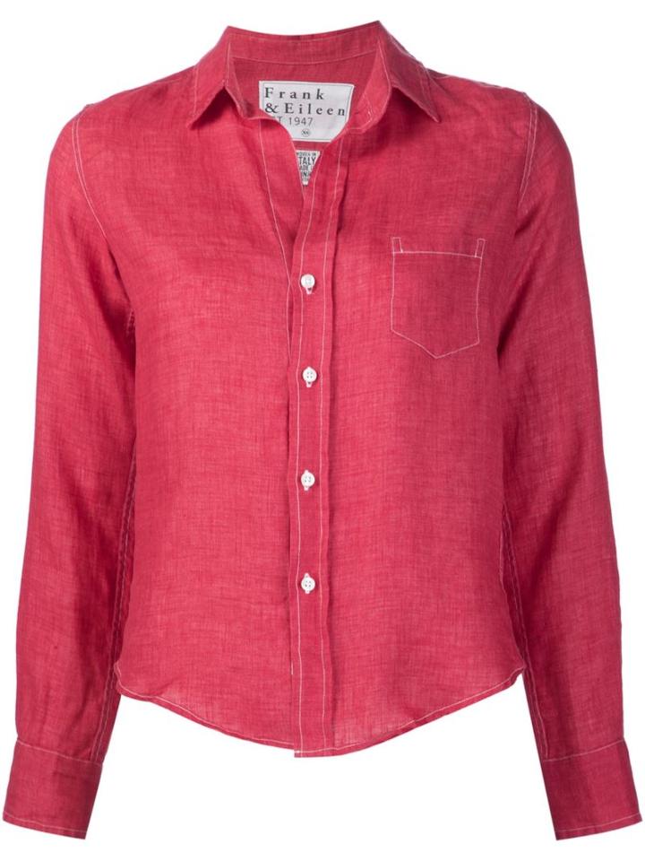 Frank & Eileen Barry Shirt, Women's, Size: Xl, Red, Linen/flax