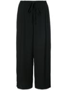 Vince Cropped Flared Trousers - Black