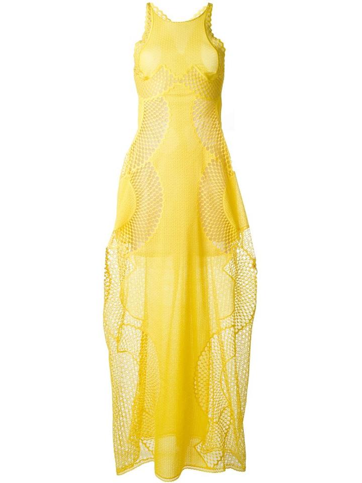 Stella Mccartney Valerie Dress, Women's, Size: 44, Yellow/orange, Cotton/polyester/polyamide/silk
