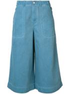 Vivienne Westwood Anglomania - Denim Wave Culottes - Women - Cotton - 27, Women's, Blue, Cotton