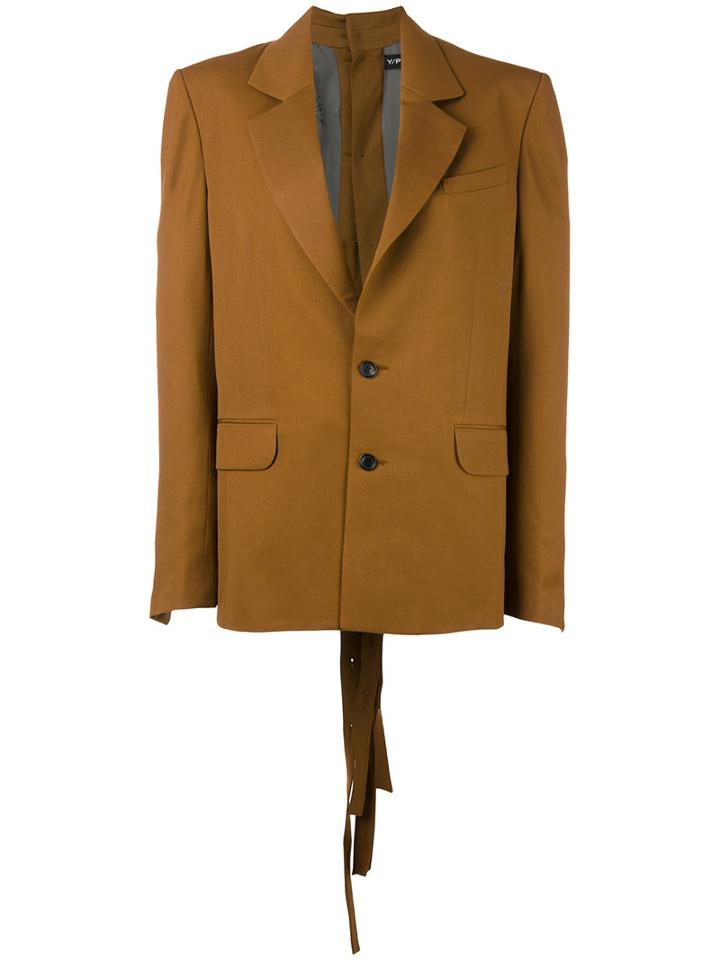 Y / Project - Button-up Blazer - Women - Acetate/wool - M, Brown, Acetate/wool