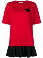 Valentino Heart Embellished Dress - Red