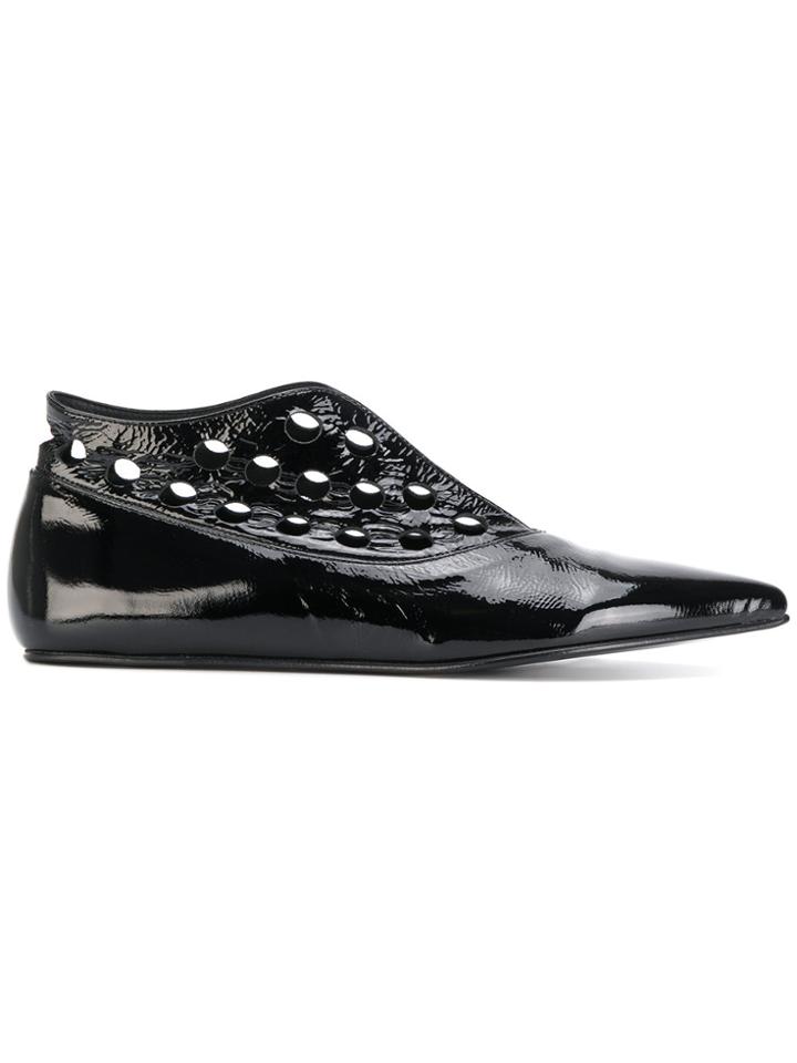 Paloma Barceló Perforated Booties - Black