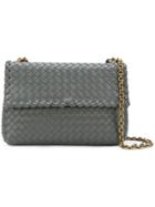 Bottega Veneta Olimpia Intrecciato Shoulder Bag - Grey