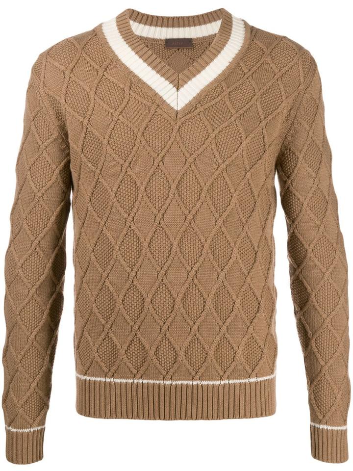 Altea Argyle Knit Jumper - Neutrals