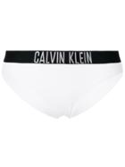 Calvin Klein Logo Waistband Bikini Bottoms - White