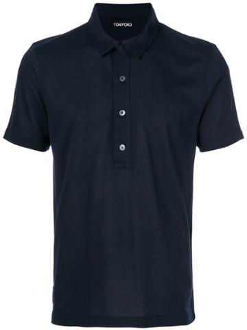 Tom Ford Plain Polo Shirt - Blue