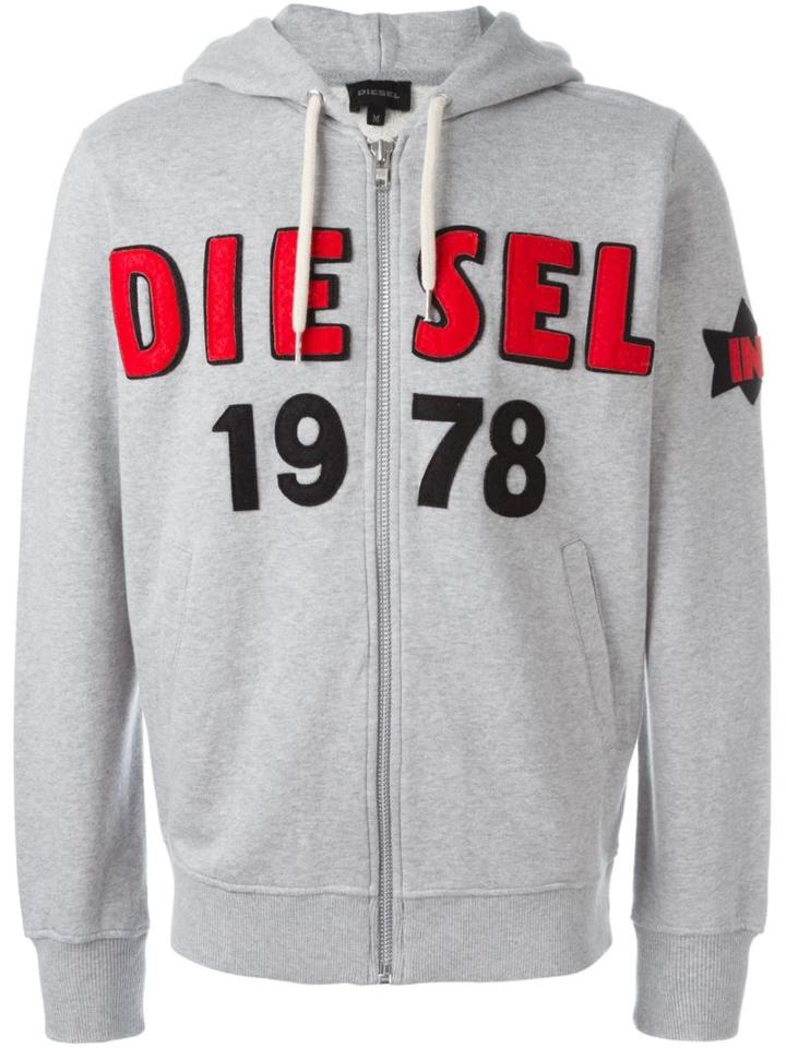 Diesel Chest Logo Zip Hoodie