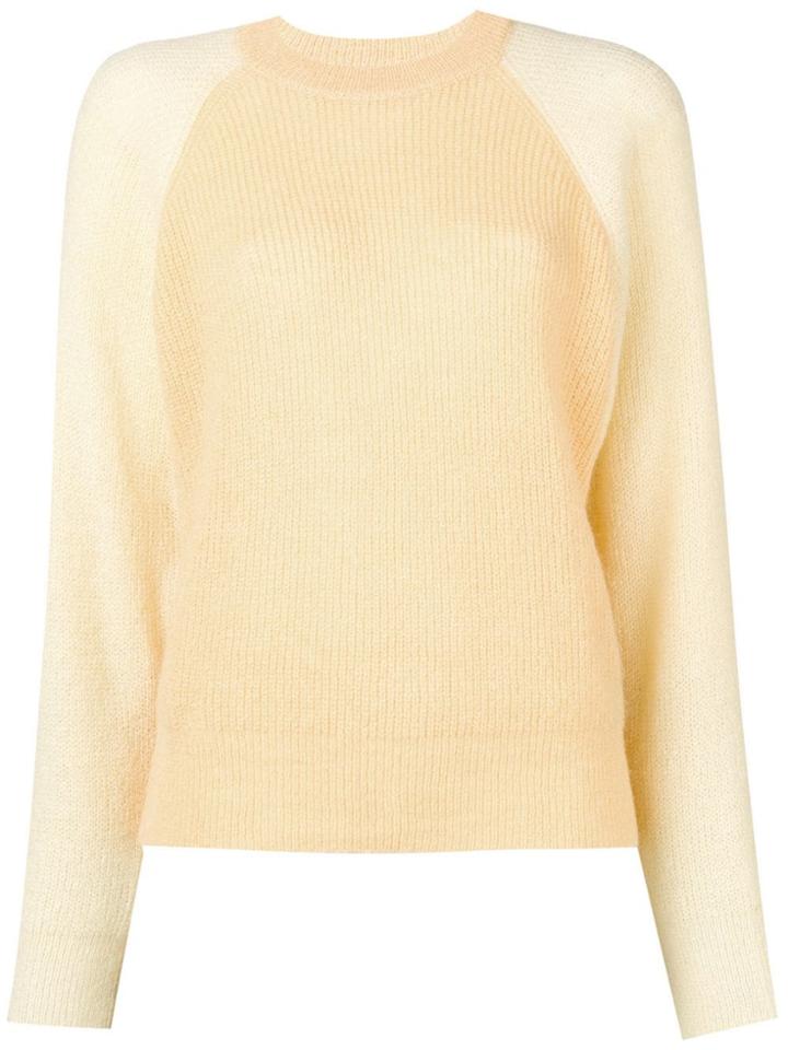 Stine Goya Contrast Sleeve Jumper - Yellow
