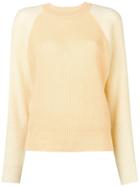 Stine Goya Contrast Sleeve Jumper - Yellow