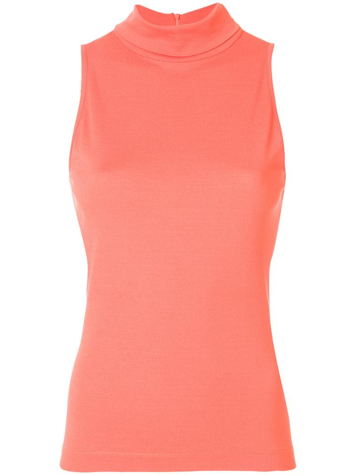 Moschino Vintage Turtle Neck Sleeveless Blouse - Yellow & Orange