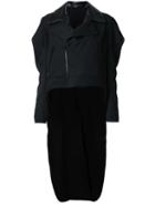 Yohji Yamamoto Swallow Tail Jacket, Women's, Size: 2, Black, Cotton/leather/wool