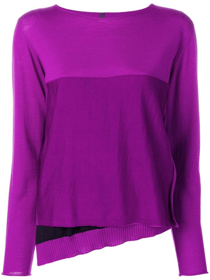 Pierantoniogaspari Asymmetric Hem Jumper - Purple