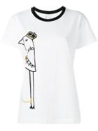 Mother Of Pearl Printed T-shirt, Women's, Size: Large, White, Cotton