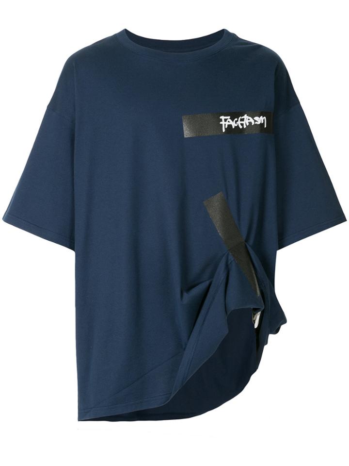 Facetasm Logo Print T-shirt - Blue