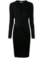 Lanvin - Knot Detail Pencil Dress - Women - Viscose - 40, Black, Viscose
