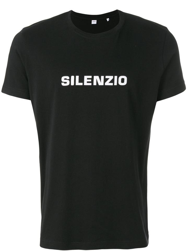 Aspesi Slogan Print T-shirt - Black