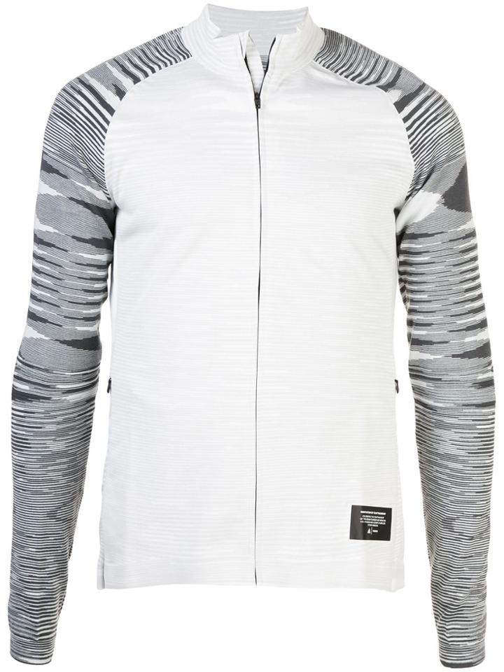 Adidas Knit-panelled Jersey Jacket - Black
