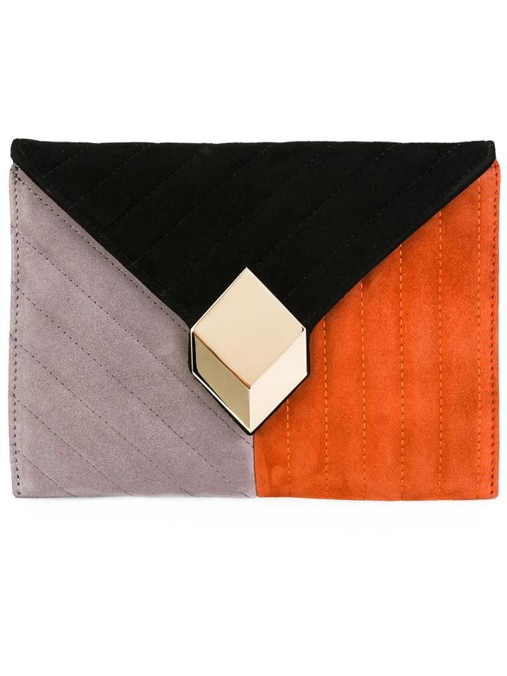 Pierre Hardy Small 'prism' Clutch, Women's, Black, Calf Suede