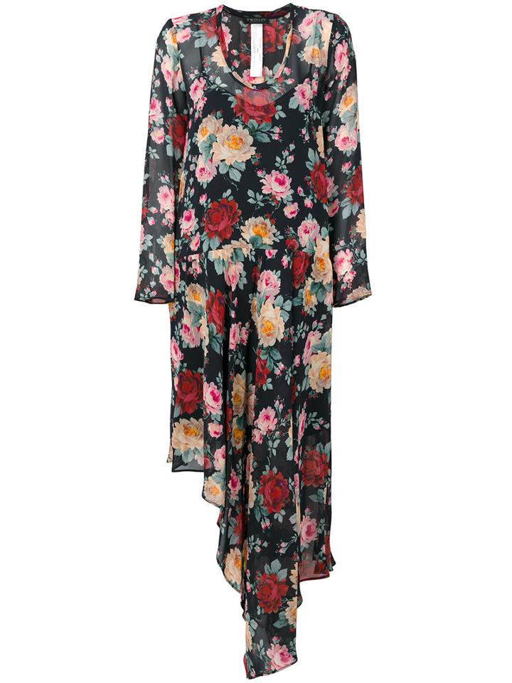 Twin-set - Asymmetric Floral Print Dress - Women - Viscose - 42, Viscose