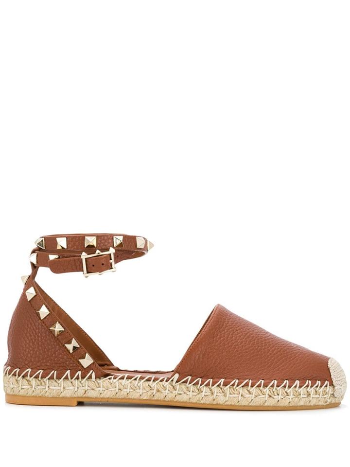 Valentino Valentino Garavani Rockstud Espadrilles - Brown