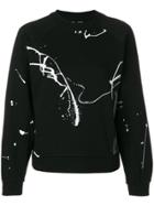 Proenza Schouler Paint Effect Crew Neck Sweatshirt - Black