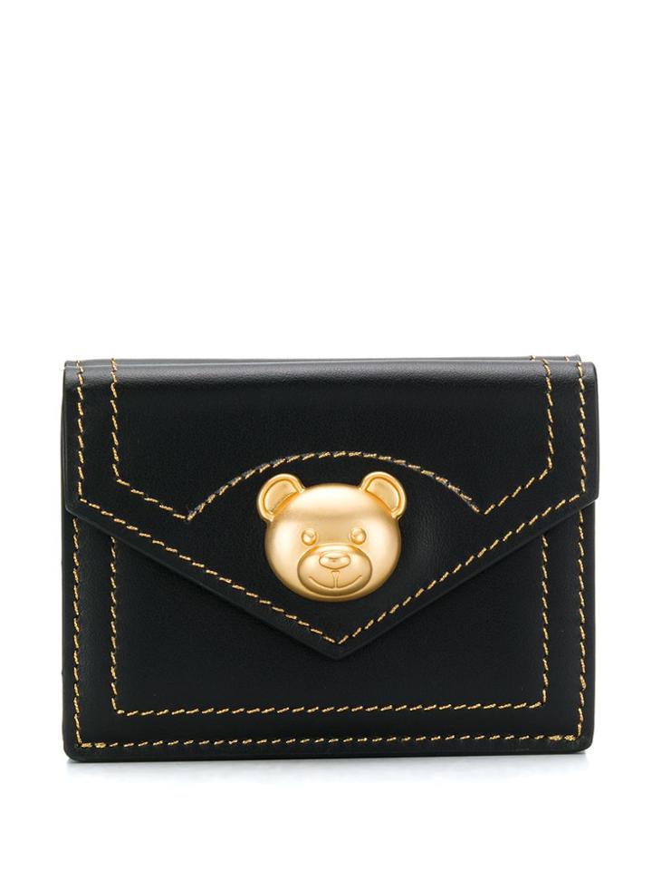 Moschino Teddy Bear Tri-fold Purse - Black